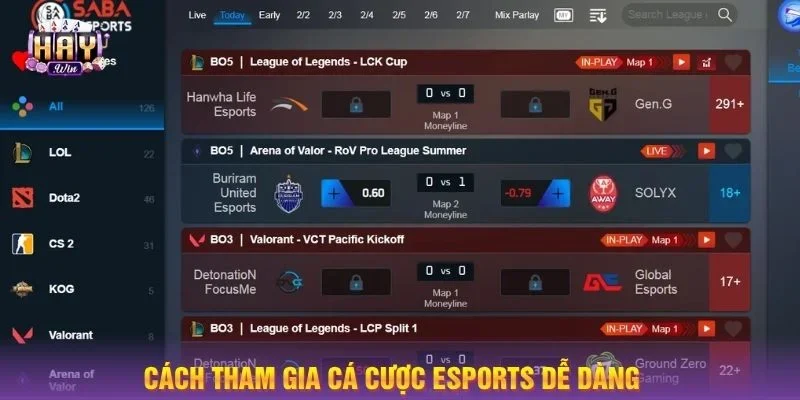 Tân thủ có thể tham gia sân chơi Esports tại HAYWIN rất dễ dàng.