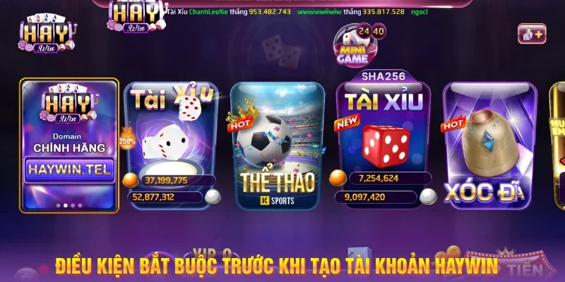 Điều kiện cần và đủ khi đăng ký HAYWIN