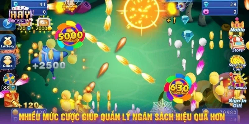 Nhiều mức cược giúp quản lý ngân sách hiệu quả hơn