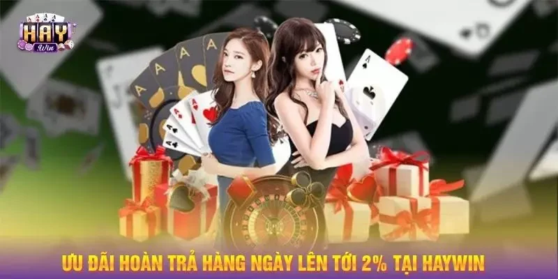 Ưu đãi hoàn trả hàng ngày lên tới 2% tại Haywin